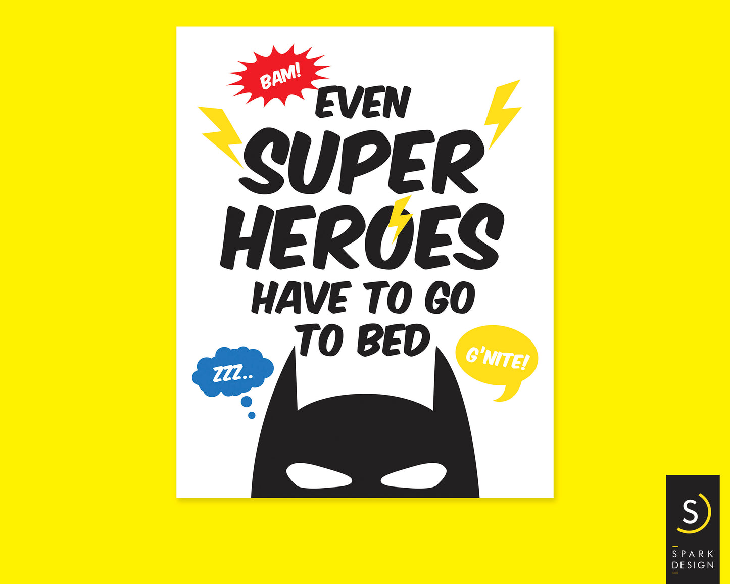 Superhero Bed Time | Digital Download Artwork