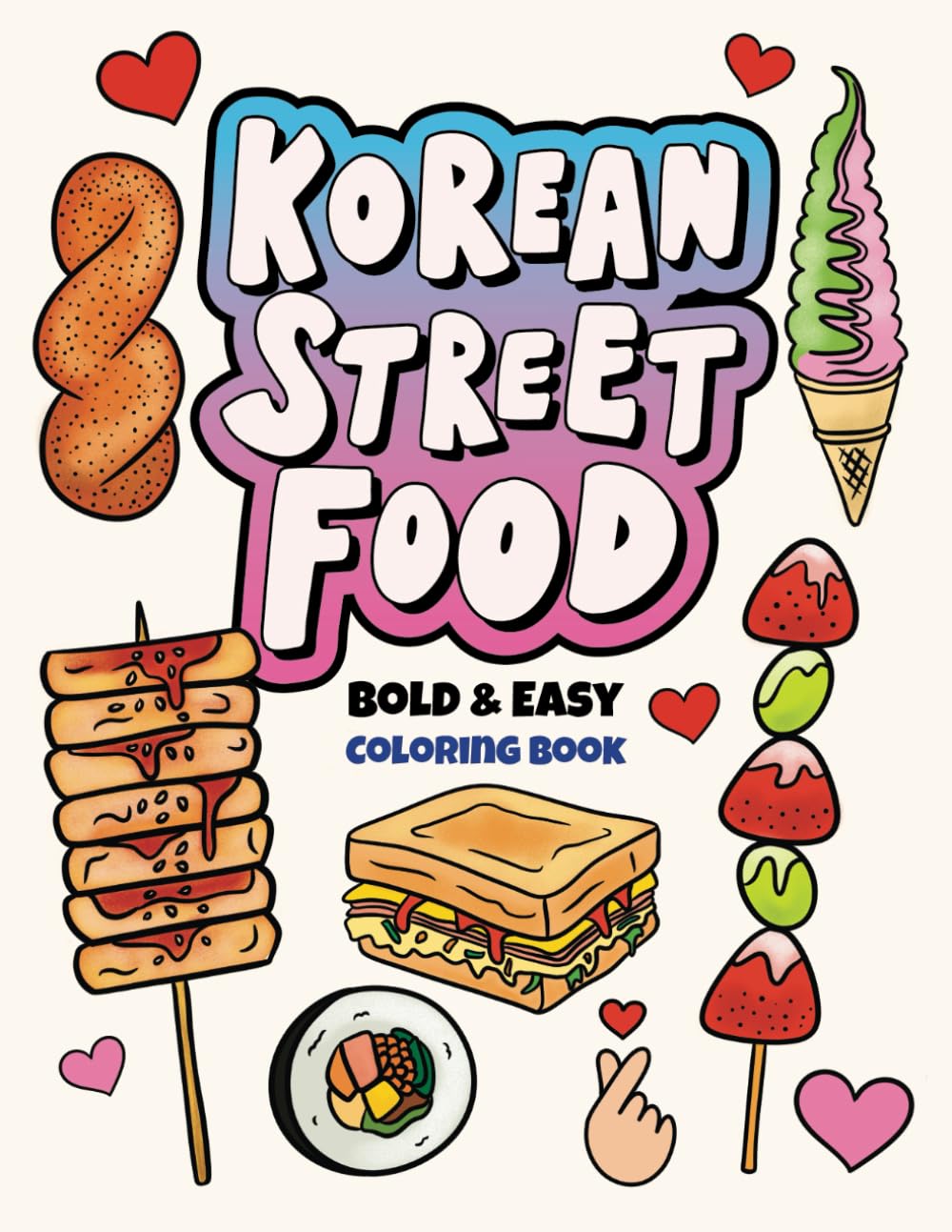 Korean Street Food Coloring Book