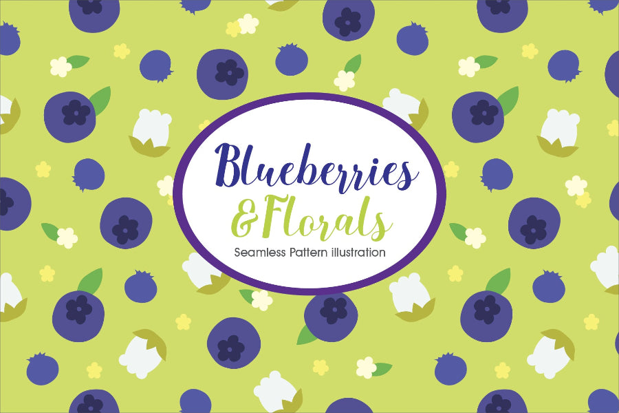 Blueberries & Florals