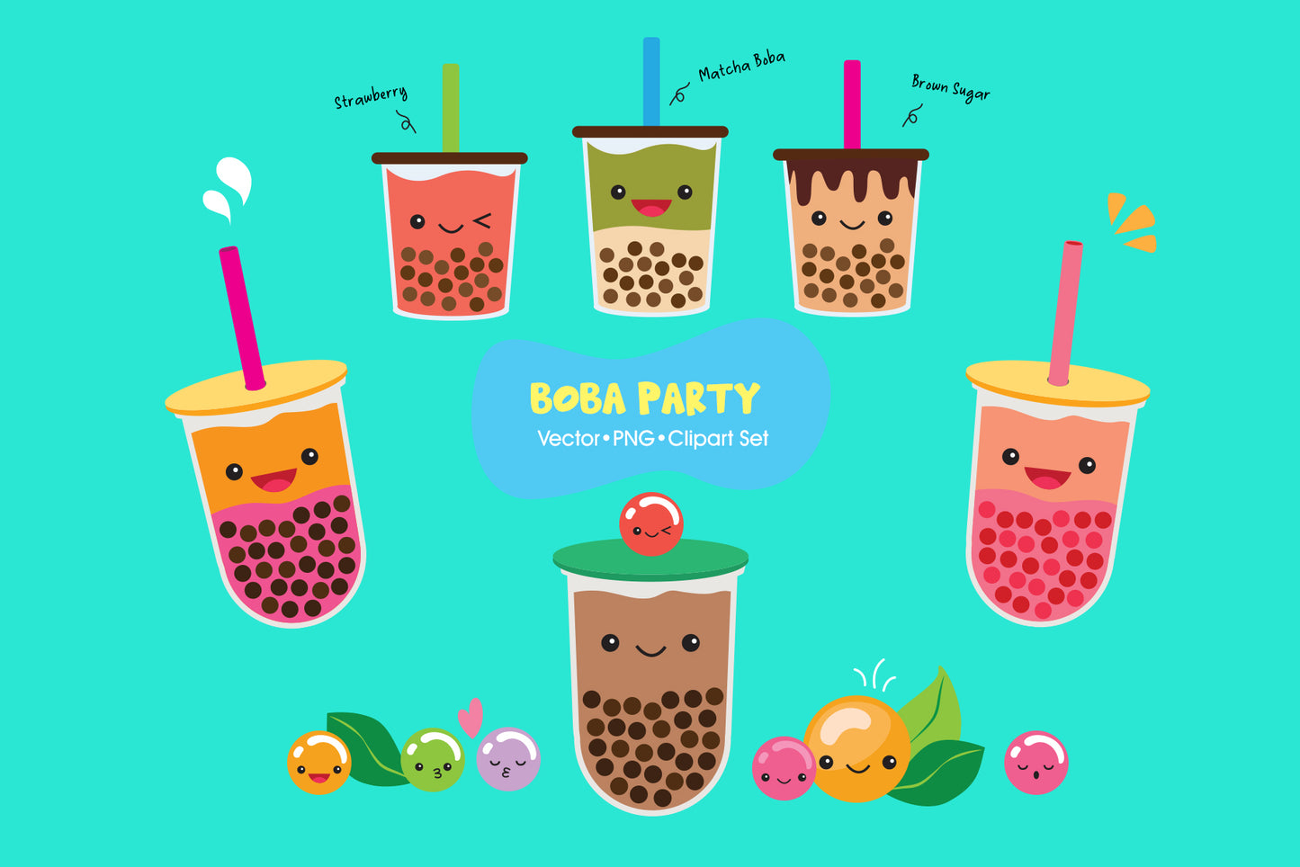 Cute Boba Set