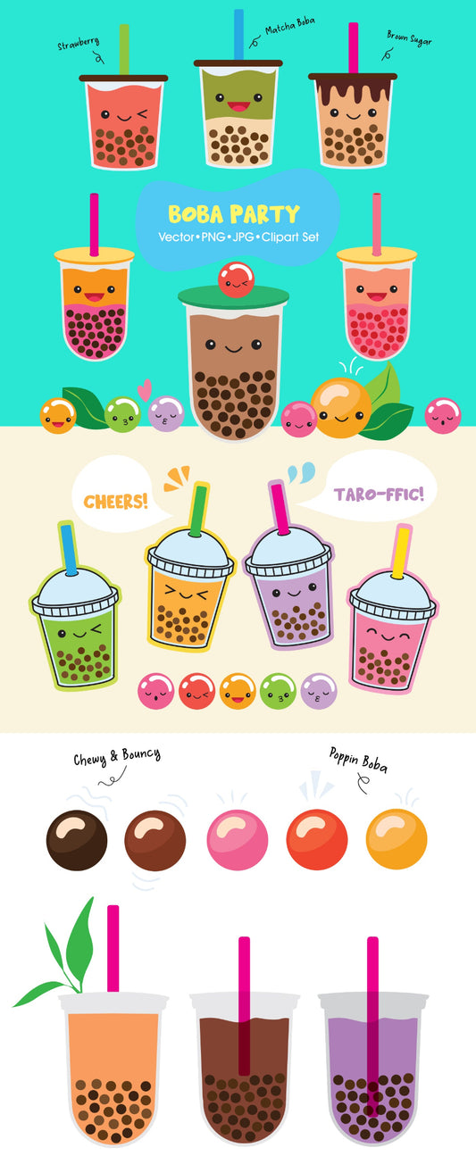 Cute Boba Set