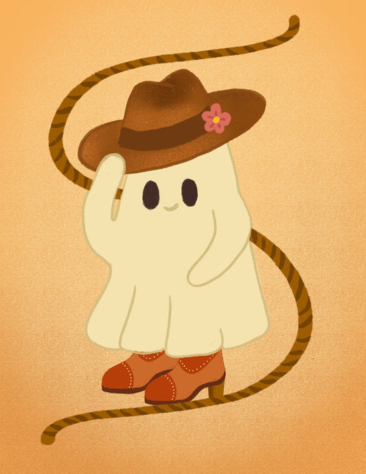 Cowgirl Ghost Illustration
