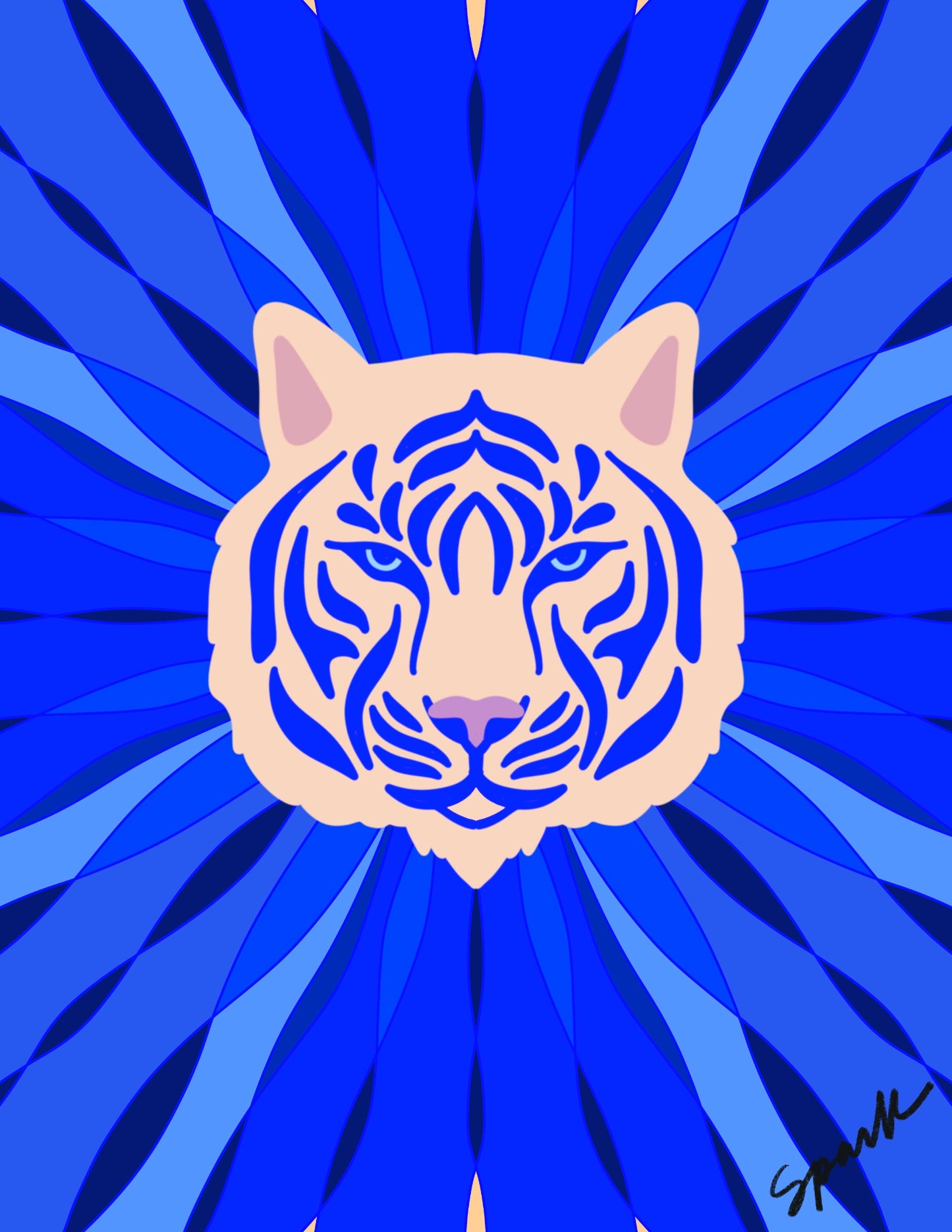 Radiating Blue Tiger