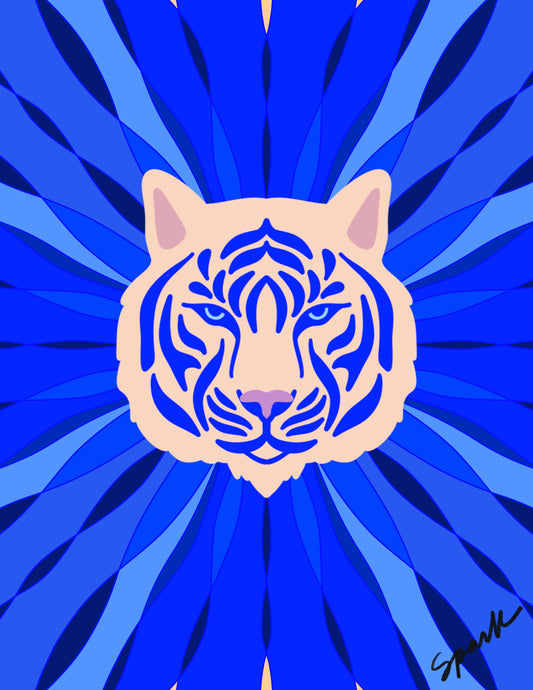 Radiating Blue Tiger