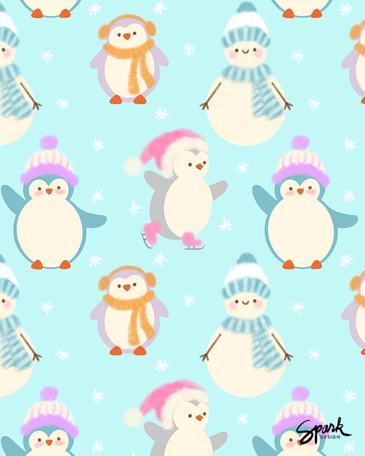 Winter Penguin And Friends