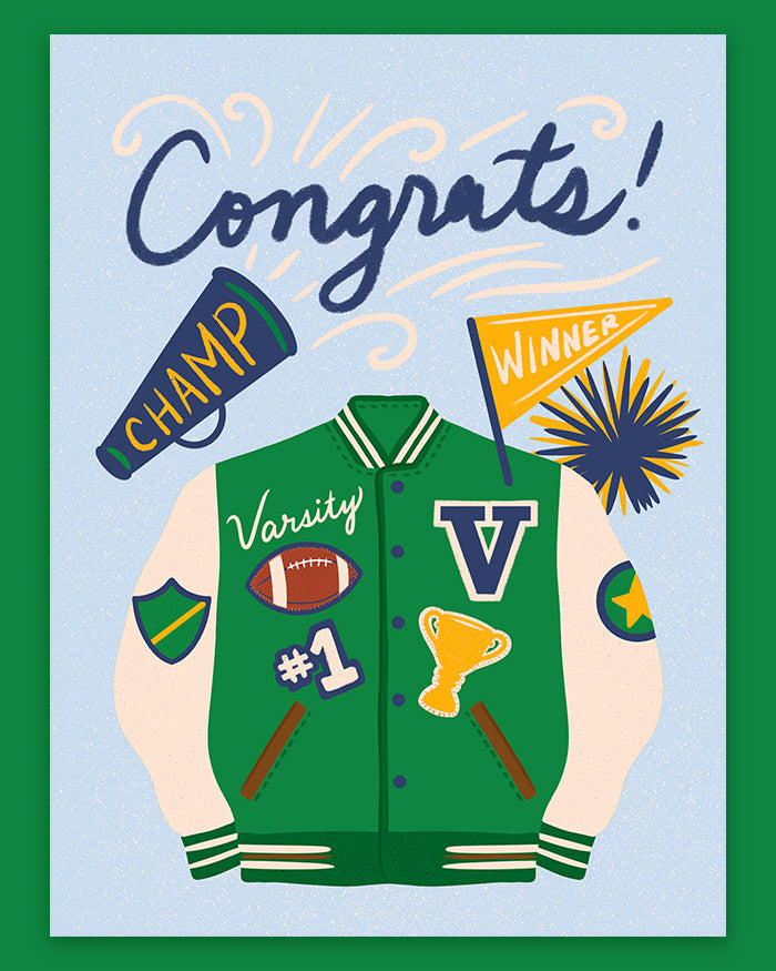 Congrats Varsity Football Champ Greeting Card