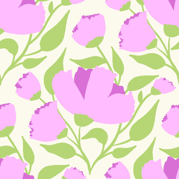 Spring Flowers in Lavender & Chartreuse