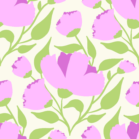Spring Flowers in Lavender & Chartreuse