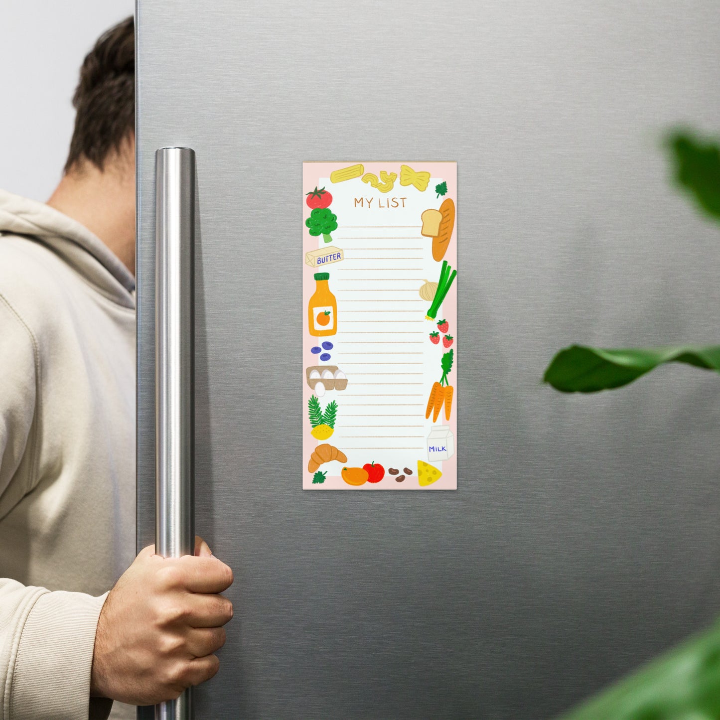 My List Notepad with Magnetic Backing