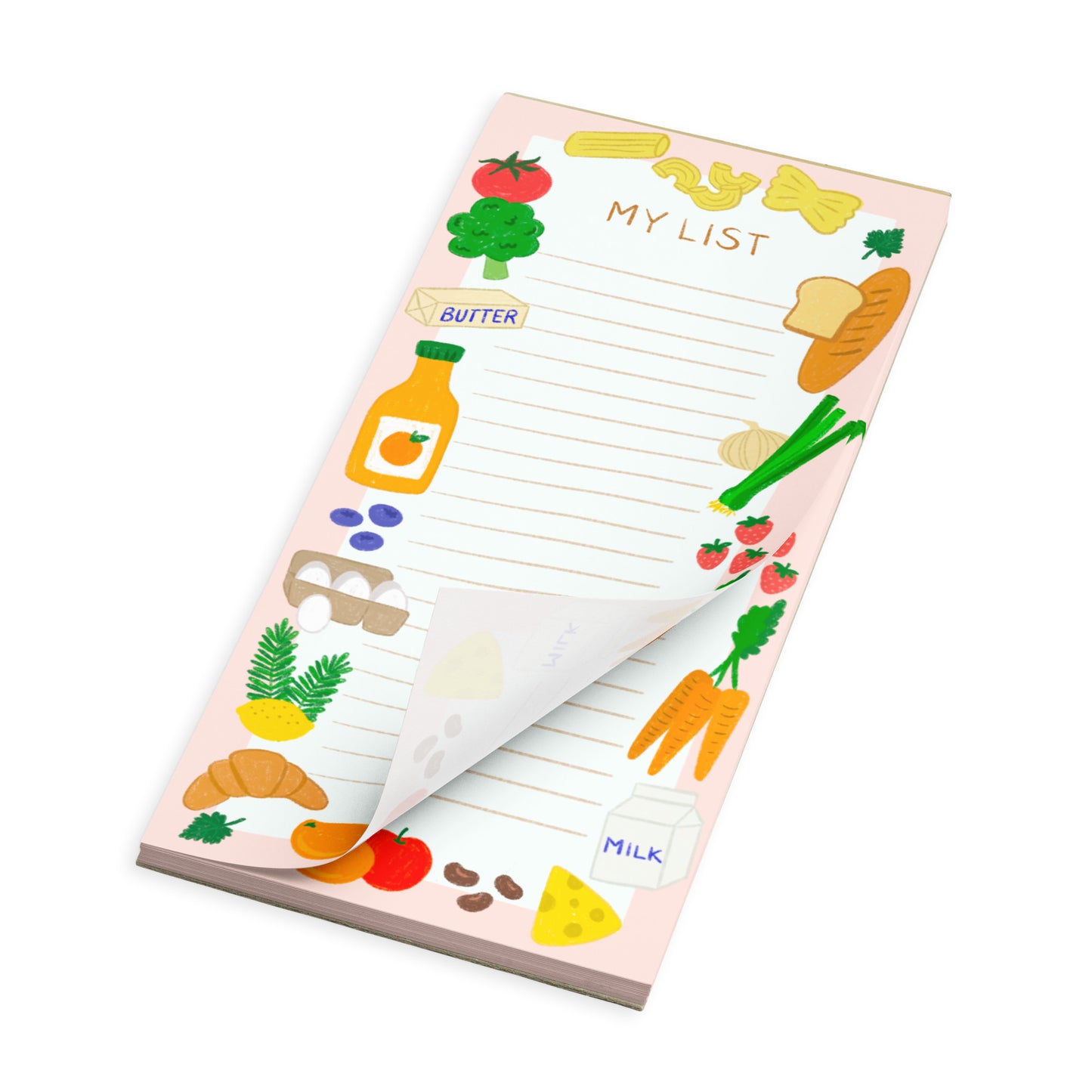 My List Notepad with Magnetic Backing